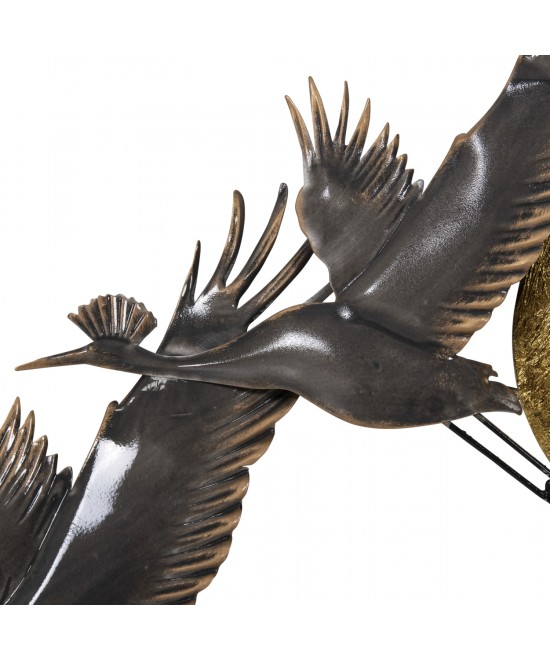 ΔΙΑΚΟΣΜΗΤΙΚΟ ΤΟΙΧΟΥ ΜΕΤΑΛΛΙΚΟ HM4208 ΠΟΥΛΙΑ ΣΕ ΓΚΡΙ-ΧΡΥΣΟ 90x46Υ εκ.