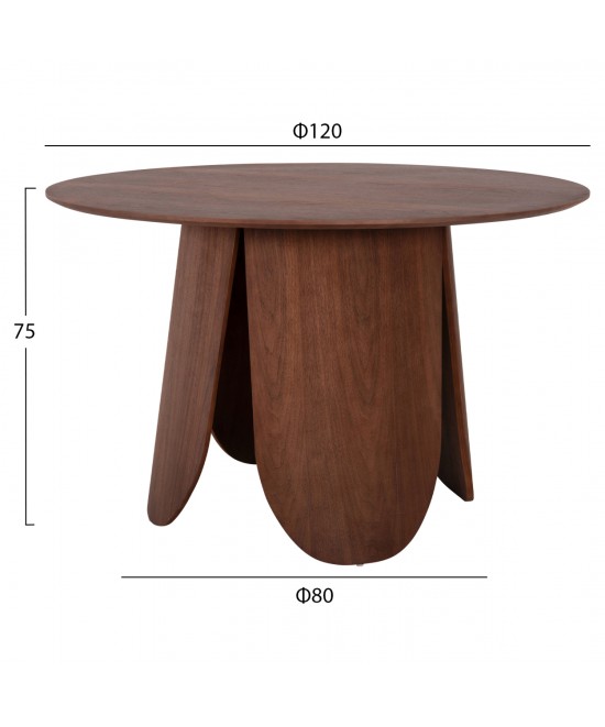 ΤΡΑΠΕΖΙ ΣΤΡΟΓΓΥΛΟ DENTY HM9612.02 MDF ΜΕ ΚΑΠΛΑΜΑ ΔΡΥΟΣ-ΧΡΩΜΑ ΚΑΡΥΔΙ Φ120x75Υεκ. ΤΡΑΠΕΖΙ ΣΤΡΟΓΓΥΛΟ DENTY HM9612.02 MDF ΜΕ ΚΑΠΛΑΜΑ ΔΡΥΟΣ-ΧΡΩΜΑ ΚΑΡΥΔΙ Φ120x75Υεκ.