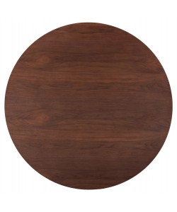 ΤΡΑΠΕΖΙ ΣΤΡΟΓΓΥΛΟ DENTY HM9612.02 MDF ΜΕ ΚΑΠΛΑΜΑ ΔΡΥΟΣ-ΧΡΩΜΑ ΚΑΡΥΔΙ Φ120x75Υεκ.