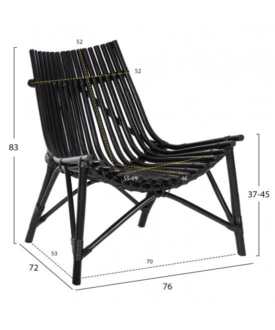 ΚΑΡΕΚΛΑ ΕΞΩΤ.ΧΩΡΟΥ CELLION HM9812.02 ΡΑΒΔΟΙ RATTAN ΣΕ ΜΑΥΡΟ ΧΡΩΜΑ 76x72x83Υεκ. ΚΑΡΕΚΛΑ ΕΞΩΤ.ΧΩΡΟΥ CELLION HM9812.02 ΡΑΒΔΟΙ RATTAN ΣΕ ΜΑΥΡΟ ΧΡΩΜΑ 76x72x83Υεκ.