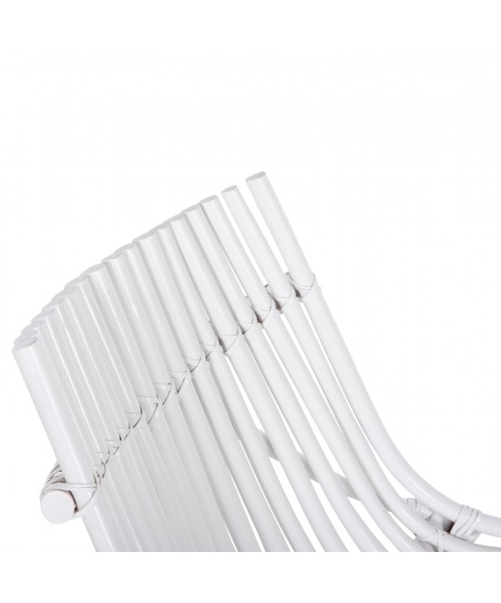 ΚΑΡΕΚΛΑ ΕΞΩΤ.ΧΩΡΟΥ CELLION HM9812.03 ΡΑΒΔΟΙ RATTAN ΣΕ ΛΕΥΚΟ ΧΡΩΜΑ 76x72x83Υεκ.