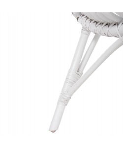 ΚΑΡΕΚΛΑ ΕΞΩΤ.ΧΩΡΟΥ CELLION HM9812.03 ΡΑΒΔΟΙ RATTAN ΣΕ ΛΕΥΚΟ ΧΡΩΜΑ 76x72x83Υεκ.