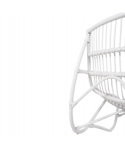 ΠΟΛΥΘΡΟΝΑ GRINN HM9815.03 ΡΑΒΔΟΙ RATTAN ΣΕ ΛΕΥΚΟ 56,5x73,5x79,5Υ εκ.