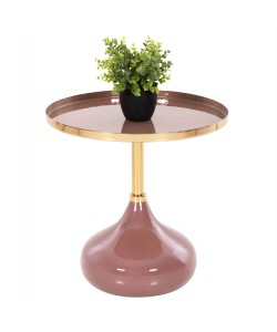 ΤΡΑΠΕΖΙ ΒΟΗΘΗΤΙΚΟ ΣΤΡΟΓΓΥΛΟ UTRI HM4241.06 ΜΕΤΑΛΛΟ ΣΕ ΣΟΜΟΝ-ΜΠΕΖ Φ46x46,5Υεκ.