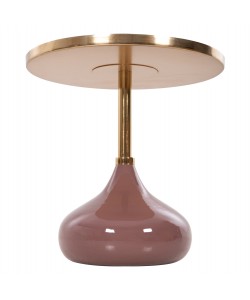 ΤΡΑΠΕΖΙ ΒΟΗΘΗΤΙΚΟ ΣΤΡΟΓΓΥΛΟ UTRI HM4241.06 ΜΕΤΑΛΛΟ ΣΕ ΣΟΜΟΝ-ΜΠΕΖ Φ46x46,5Υεκ.