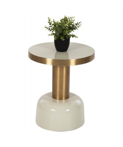 ΒΟΗΘΗΤΙΚΟ ΤΡΑΠΕΖΑΚΙ ERODE HM4243.07 ΜΕΤΑΛΛΟ ΣΕ ΑΝΟΙΧΤΟ ΠΡΑΣΙΝΟ-ΧΡΥΣΟ Φ40,5x48Υ εκ.