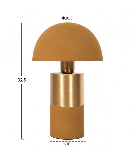 ΕΠΙΤΡΑΠΕΖΙΟ ΦΩΤΙΣΤΙΚΟ PUNE HM4254.10 ΜΕΤΑΛΛΟ ΣΕ ΜΟΥΣΤΑΡΔΙ-ΧΡΥΣΟ Φ20,5x32,5Υεκ.