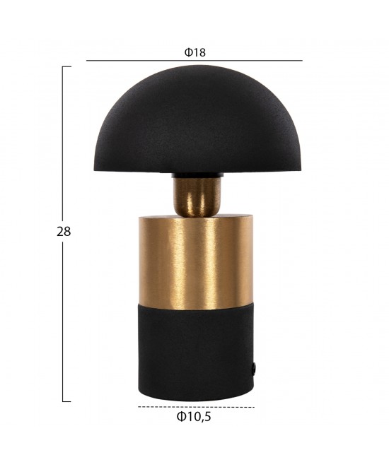 ΕΠΙΤΡΑΠΕΖΙΟ ΦΩΤΙΣΤΙΚΟ PUNE HM4255.04 ΜΕΤΑΛΛΟ ΣΕ ΜΑΥΡΟ-ΧΡΥΣΟ Φ18x28Υ εκ. ΕΠΙΤΡΑΠΕΖΙΟ ΦΩΤΙΣΤΙΚΟ PUNE HM4255.04 ΜΕΤΑΛΛΟ ΣΕ ΜΑΥΡΟ-ΧΡΥΣΟ Φ18x28Υ εκ.