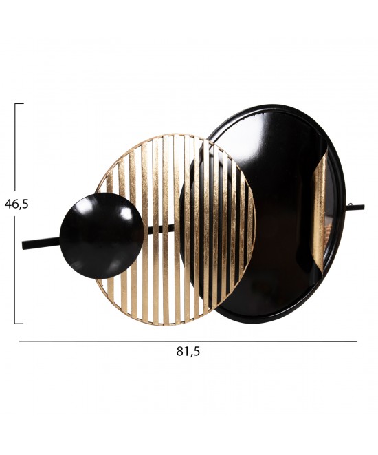 ΔΙΑΚΟΣΜΗΤΙΚΟ ΤΟΙΧΟΥ HM4201 ΜΕΤΑΛΛΟ ΣΕ ΜΑΥΡΟ & ΧΡΥΣΟ 81,5x46,5Y εκ.