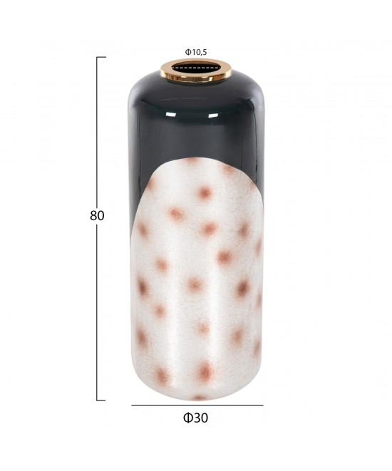 ΔΙΑΚΟΣΜΗΤΙΚΟ BAZO ΔΑΠΕΔΟΥ RAKSASA ΗΜ4231.05 ΜΕΤΑΛΛΟ ΣΕ ΜΠΛΕ ΑΝΘΡΑΚΙ-ΑΣΗΜΙ Φ30x80Υεκ