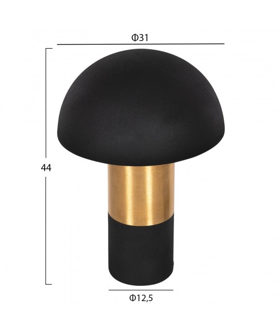 ΕΠΙΤΡΑΠΕΖΙΟ ΦΩΤΙΣΤΙΚΟ PUNE HM4252.04 ΜΕΤΑΛΛΟ ΣΕ ΜΑΥΡΟ-ΧΡΥΣΟ Φ31x44Υ εκ.