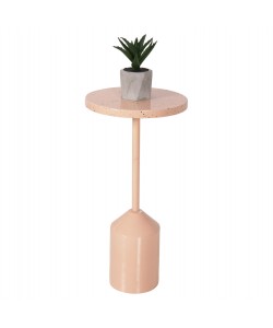 ΒΟΗΘΗΤΙΚΟ ΤΡΑΠΕΖΑΚΙ BOMBAY HM4251.08 ΜΕΤΑΛΛΟ ΣΕ ΣΟΜΟΝ ΜΕ ΠΟΥΑ ΕΠΙΦΑΝΕΙΑ Φ25,5x51Υεκ