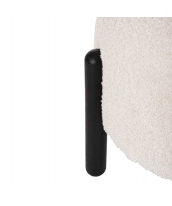 ΣΚΑΜΠΟ EWAN ΣΤΡΟΓΓΥΛΟ HM9596.06 ΕΚΡΟΥ ΜΠΟΥΚΛΕ ΥΦΑΣΜΑ-ΜΑΥΡΑ ΜΕΤΑΛΛΙΚΑ ΠΟΔΙΑ Φ45x36Υεκ.