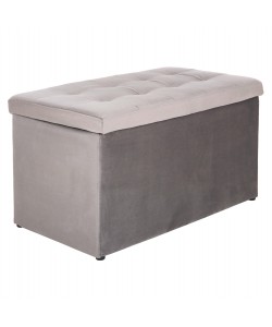 ΣΚΑΜΠΟ-ΜΠΑΟΥΛΟ ΜΕ ΑΠΟΘΗΚΕΥΤΙΚΟ ΧΩΡΟ PUNK HM279.11 ΓΚΡΙ ΒΕΛΟΥΔΟ 90x50x50Υεκ.