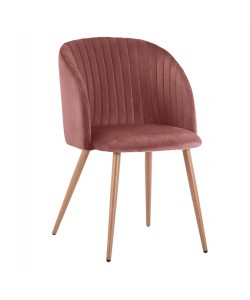 ΠΟΛΥΘΡΟΝΑΚΙ LEAH ΜΕ ΒΕΛΟΥΔΟ ΣΑΠΙΟ ΜΗΛΟ ΚΑΙ ΜΕΤΑΛΛΙΚΑ ΠΟΔΙΑ HM8543.02 51x58x81Υ εκ.