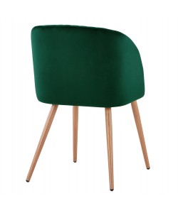 ΠΟΛΥΘΡΟΝΑΚΙ LEAH HM8543.03 ΜΕ ΒΕΛΟΥΔΟ ΚΥΠΑΡΙΣΣΙ ΚΑΙ ΜΕΤΑΛΛΙΚΑ ΠΟΔΙΑ  51x58x81Υ εκ.