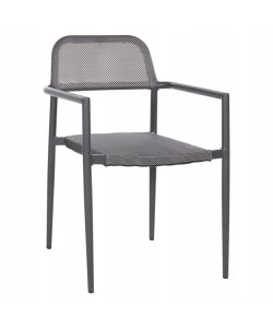 ΠΟΛΥΘΡΟΝΑ ΑΛΟΥΜΙΝΙΟΥ RONNY HM5998.01 ΓΚΡΙ ΣΚΕΛΕΤΟΣ & ΓΚΡΙ TEXTILENE 53x51x80Υεκ.