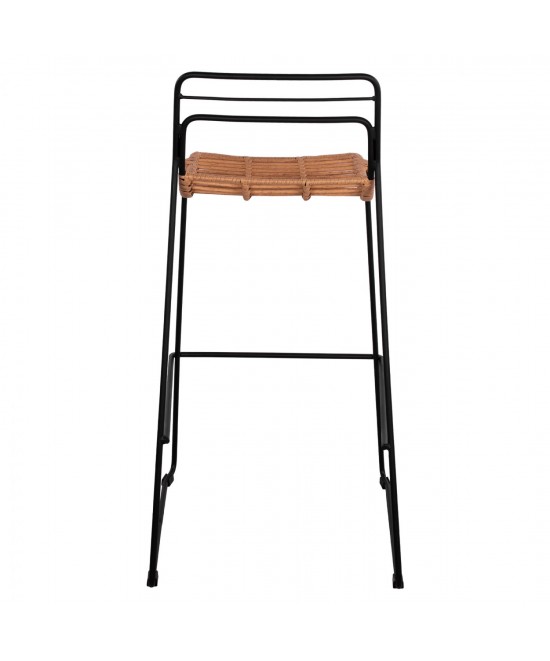 ΣΚΑΜΠΟ ΜΕΤΑΛΛΙΚΟ ALLEGRA HM5642 ΜΕ WICKER ΣΕ ΜΠΕΖ ΑΠΟΧΡΩΣΗ 48x53x100 εκ.