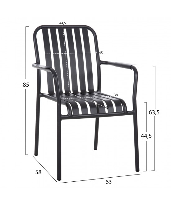 ΠΟΛΥΘΡΟΝΑ ΑΛΟΥΜΙΝΙΟΥ RACHEL HM6088.10 ΑΝΘΡΑΚΙ 63x58x85Υεκ.