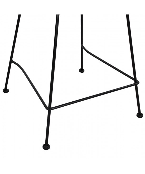 ΣΚΑΜΠΟ ΜΕΣΑΙΟΥ ΥΨΟΥΣ ALLEGRA HM5644 ΜΕΤΑΛΛΙΚΟ ΜΕ WICKER ΣΕ ΜΠΕΖ ΑΠΟΧΡΩΣΗ 55x56x107 εκ.