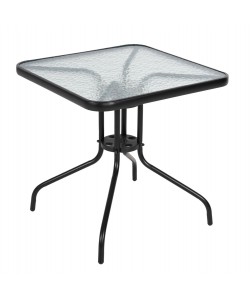 ΤΡΑΠΕΖΙ ΕΞΩΤ.ΧΩΡΟΥ FIGO HM5036.03 ΜΕΤΑΛΛΟ ΜΑΥΡΟ- ΓΥΑΛΙΝΗ ΕΠΙΦΑΝΕΙΑ 70Χ70Χ70Υεκ