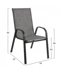 ΣΕΤ 5ΤΜΧ HM10565.01 ΤΡΑΠΕΖΙ ΜΕΤΑΛΛΙΚΟ 120Χ70Χ71Υ & 4 ΠΟΛΥΘΡΟΝΕΣ LEON ΜΕΤΑΛΛΙΚΕΣ ΓΚΡΙ