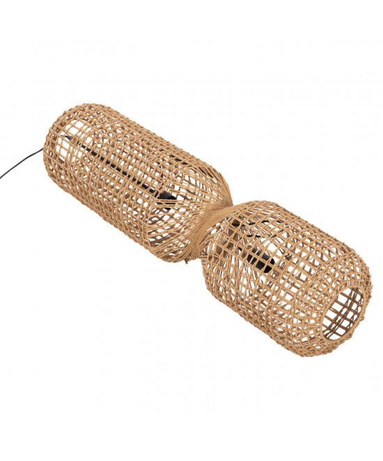 ΦΩΤΙΣΤΙΚΟ ΟΡΟΦΗΣ ΚΡΕΜΑΣΤΟ HM4344 ΚΥΛΙΝΔΡΙΚΟ ΑΠΟ PAPER ROPE ΜΠΕΖ-2 ΛΑΜΠΕΣ Φ25x100-160Υεκ.