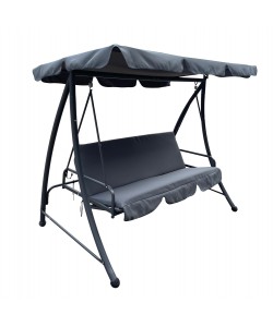 ΚΟΥΝΙΑ-ΚΡΕΒΑΤΙ 3ΘΕΣΙΑ ΜΕ ΣΚΙΑΣΤΡΟ LIKID HM5980.01 ΜΕΤΑΛΛΟ&ΥΦΑΣΜΑ ΓΚΡΙ 200x120x164Υεκ.