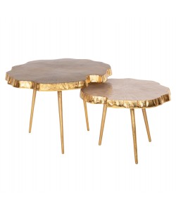 ΣΕΤ 2ΤΜΧ ΤΡΑΠΕΖΙΑ ΣΑΛΟΝΙΟΥ ANGUL HM10708 ΜΕΤΑΛΛΙΚΑ ΧΡΥΣΟ-ΜΑΥΡΟ-ΛΕΥΚΟ