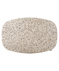 ΤΡΑΠΕΖΙ ΟΒΑΛ RODDEN HM11903.03 ΜΕ WERZALIT TERRAZZO-ΜΑΥΡΗ ΧΙΑΣΤΙ ΒΑΣΗ 146x94x75Υεκ