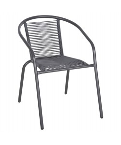 ΠΟΛΥΘΡΟΝΑ SWIFTER HM5969.01 ΜΕΤΑΛΛΟ ΓΚΡΙ-ΣΥΝΘ. RATTAN ΓΚΡΙ 54x61x75Υεκ.