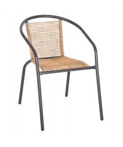 ΠΟΛΥΘΡΟΝΑ SWIFTER HM5969.02 ΜΕΤΑΛΛΟ ΓΚΡΙ-ΣΥΝΘ. RATTAN ΣΕ ΦΥΣΙΚΟ 54x61x75Υεκ.