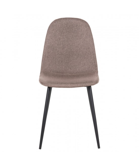 ΚΑΡΕΚΛΑ LEONARDO HM00100.28 ΥΦΑΣΜΑ ΣΚΟΥΡΟ ΜΠΕΖ & ΜΑΥΡΑ ΜΕΤΑΛ. ΠΟΔΙΑ 42x49,5x89Υεκ.