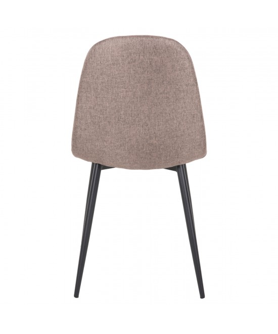 ΚΑΡΕΚΛΑ LEONARDO HM00100.28 ΥΦΑΣΜΑ ΣΚΟΥΡΟ ΜΠΕΖ & ΜΑΥΡΑ ΜΕΤΑΛ. ΠΟΔΙΑ 42x49,5x89Υεκ.