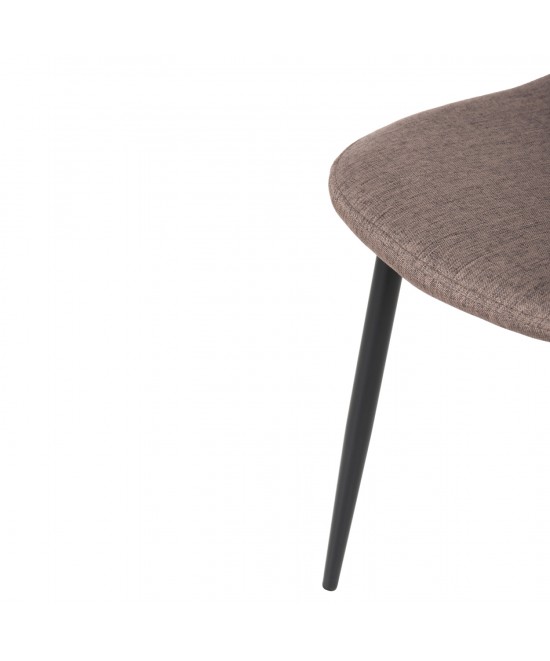 ΚΑΡΕΚΛΑ LEONARDO HM00100.28 ΥΦΑΣΜΑ ΣΚΟΥΡΟ ΜΠΕΖ & ΜΑΥΡΑ ΜΕΤΑΛ. ΠΟΔΙΑ 42x49,5x89Υεκ.