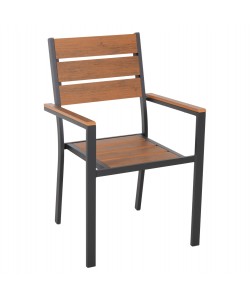 ΠΟΛΥΘΡΟΝΑ ΑΛΟΥΜΙΝΙΟΥ SAGA HM5981.03 ΑΝΘΡΑΚΙ-POLYWOOD ΣΕ ΦΥΣΙΚΟ 55x55x86Υεκ.