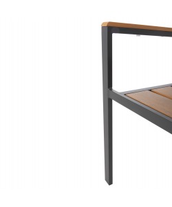 ΠΟΛΥΘΡΟΝΑ ΑΛΟΥΜΙΝΙΟΥ SAGA HM5981.03 ΑΝΘΡΑΚΙ-POLYWOOD ΣΕ ΦΥΣΙΚΟ 55x55x86Υεκ.