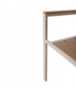 ΠΟΛΥΘΡΟΝΑ ΑΛΟΥΜΙΝΙΟΥ SAGA HM5981.04 ΣΑΜΠΑΝΙ-POLYWOOD ΣΕ ΦΥΣΙΚΟ 55x55x86Υεκ.