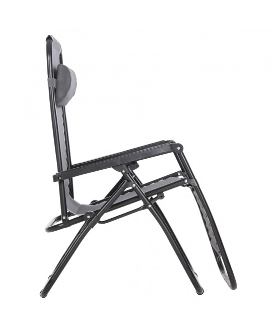 ΠΟΛΥΘΡΟΝΑ RELAX COMPANION HM5095.11 ΓΚΡΙ TEXTILENE-ΜΑΥΡΟ ΜΕΤΑΛΛΟ 67x145x110Υεκ.