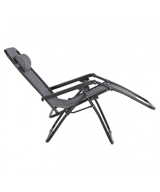 ΠΟΛΥΘΡΟΝΑ RELAX COMPANION HM5095.11 ΓΚΡΙ TEXTILENE-ΜΑΥΡΟ ΜΕΤΑΛΛΟ 67x145x110Υεκ.