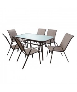 ΣΕΤ ΤΡΑΠΕΖΑΡΙΑ 7ΤΜΧ 1 ΤΡΑΠΕΖΙ 150Χ90+6ΚΑΡΕΚΛΕΣ ΚΑΦΕ HM5119.02