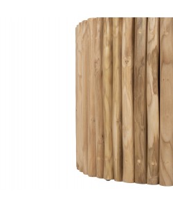 ΤΡΑΠΕΖΙ ΣΑΛΟΝΙΟΥ ΣΤΡΟΓΓΥΛΟ COOTER HM9864 ΚΛΑΔΙΑ TEAK-ΦΥΣΙΚΟ Φ60,5x46Υεκ.