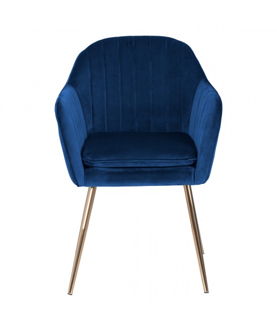 ΠΟΛΥΘΡΟΝΑΚΙ SAWYER ΒΕΛΟΥΔΟ ΜΠΛΕ ΜΕ ΧΡΥΣΑ ΠΟΔΙΑ HM8523.08 55Χ60Χ83Υ εκ.