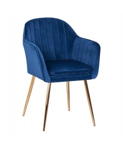 ΠΟΛΥΘΡΟΝΑΚΙ SAWYER ΒΕΛΟΥΔΟ ΜΠΛΕ ΜΕ ΧΡΥΣΑ ΠΟΔΙΑ HM8523.08 55Χ60Χ83Υ εκ.