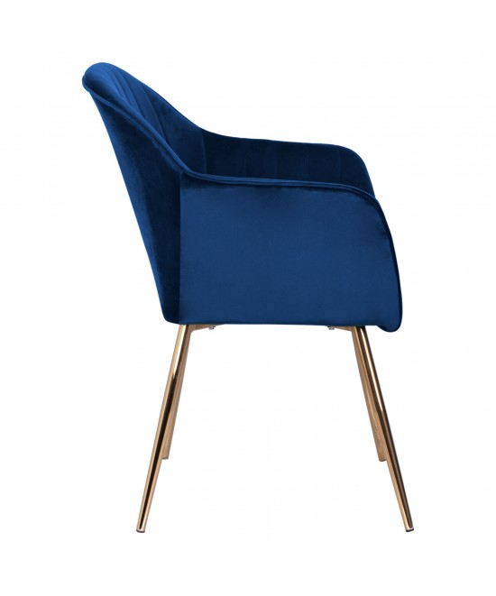 ΠΟΛΥΘΡΟΝΑΚΙ SAWYER ΒΕΛΟΥΔΟ ΜΠΛΕ ΜΕ ΧΡΥΣΑ ΠΟΔΙΑ HM8523.08 55Χ60Χ83Υ εκ.