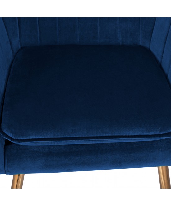 ΠΟΛΥΘΡΟΝΑΚΙ SAWYER ΒΕΛΟΥΔΟ ΜΠΛΕ ΜΕ ΧΡΥΣΑ ΠΟΔΙΑ HM8523.08 55Χ60Χ83Υ εκ.