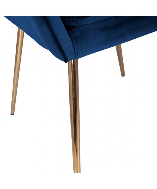 ΠΟΛΥΘΡΟΝΑΚΙ SAWYER ΒΕΛΟΥΔΟ ΜΠΛΕ ΜΕ ΧΡΥΣΑ ΠΟΔΙΑ HM8523.08 55Χ60Χ83Υ εκ.