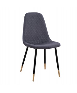 ΚΑΡΕΚΛΑ LUCILLE HM8552.01 ΑΠΟ ΒΕΛΟΥΔΟ ΓΚΡΙ ΜΕ ΜΕΤΑΛΛΙΚΟ ΣΚΕΛΕΤΟ 45X56X81Υ εκ.