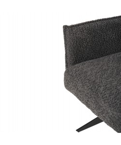 ΠΟΛΥΘΡΟΝΑ ΤΡΑΠΕΖΑΡΙΑΣ ZORIN HM9846.03 ΓΚΡΙ ΥΦΑΣΜΑ-ΜΑΥΡΑ ΜΕΤΑΛΛΙΚΑ ΠΟΔΙΑ 64x66x94,5Υεκ.