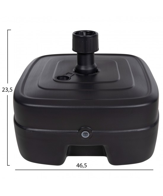 ΠΛΑΣΤΙΚΗ ΒΑΣΗ ΟΜΠΡΕΛΑΣ ΜΕ ΡΟΔΑ SOLBAS HM6113.02 ΑΝΘΡΑΚΙ- ΚΟΝΤΑΡΙ 33/50mm 46,5x23,5Υ